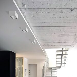 Downlight Box II, 2-plameňové, biela