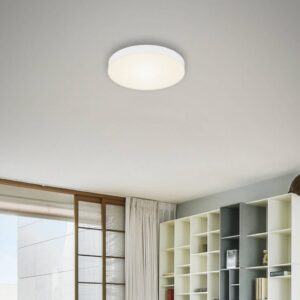 Stropné LED svietidlo Flame, Ø 21,2 cm, biela