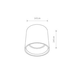 Downlight Shy M z betónu, Ø 14,5 cm