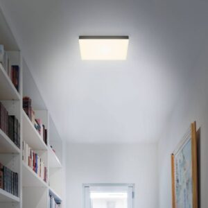 Stropné LED svetlo Flame 3 000K 28,7x28,7cm čierna