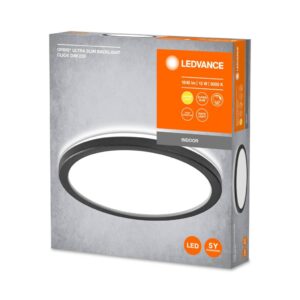LEDVANCE Orbis Ultra Slim, čierna, Ø 23,5 cm