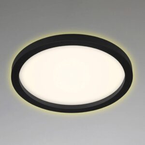 Stropné LED svietidlo 7361, Ø 29 cm, čierne