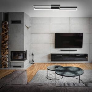 Stropné LED svetlo 3013-015, stmieva, CCT, čierna