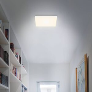 Stropné LED svetlo Flame 3 000K 28,7x28,7cm, biela