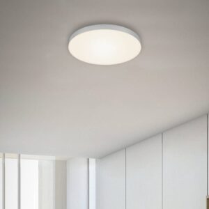Stropné LED svietidlo Flame, Ø 28,7 cm, strieborná