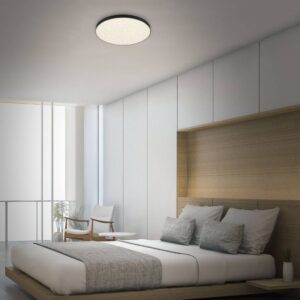 Stropné LED svetlo Flame Star 840 Ø 38,7 cm čierna