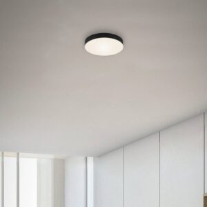 Stropné LED svietidlo Flame, Ø 15,7 cm, čierna
