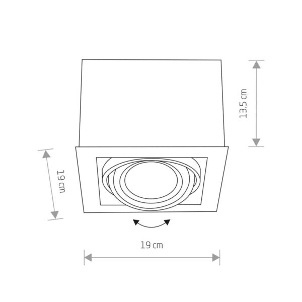 Downlight Box I, 1-plameňové, biela