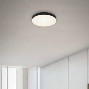 Stropné LED svietidlo Flame, Ø 21,2 cm, čierna