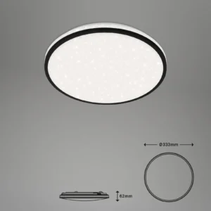 Stropné LED svetlo Ivy Sky S hviezdny dekór Ø 33cm