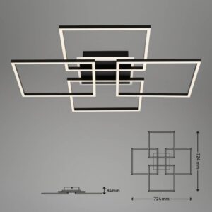 63902049-stropne-led-svetlo-frame-s-724-x-724-cm-cierna.jpg Stropné LED svetlo Frame S, 72,4 x 72,4 cm, čierna