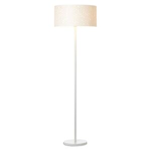 Stojaca lampa Galance, biela s kovovým podstavcom